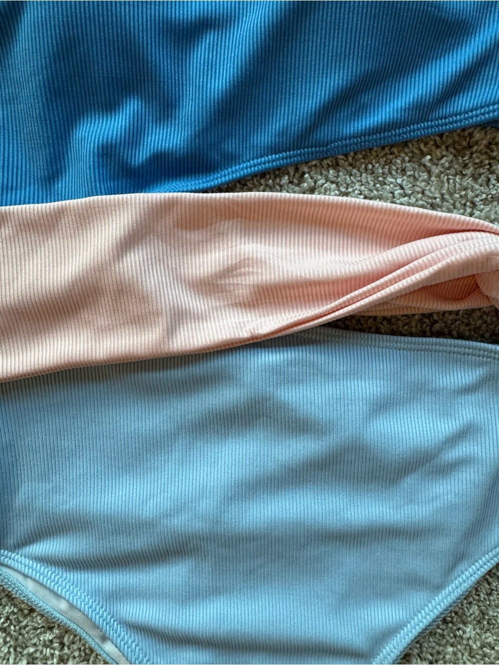 Womens Ribbed One-Shoulder Bikini Cutout High-Waist Tie Belt Swimsuit Size Large - Picture 4 of 8